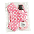 Moda Cute Polka Dots Design Soft Pet Harness Dog Arnés para caminar